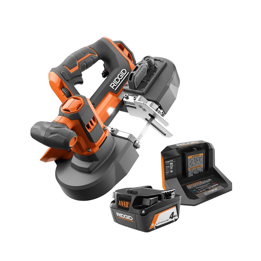 Kit de sierra de cinta compacta inalámbrica de 18 V con (1) batería de 4,0 Ah y cargador