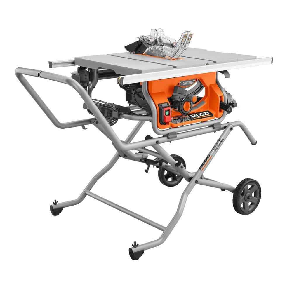 15 Amp 10 Portable Corded Pro Jobsite Table Saw with Stand