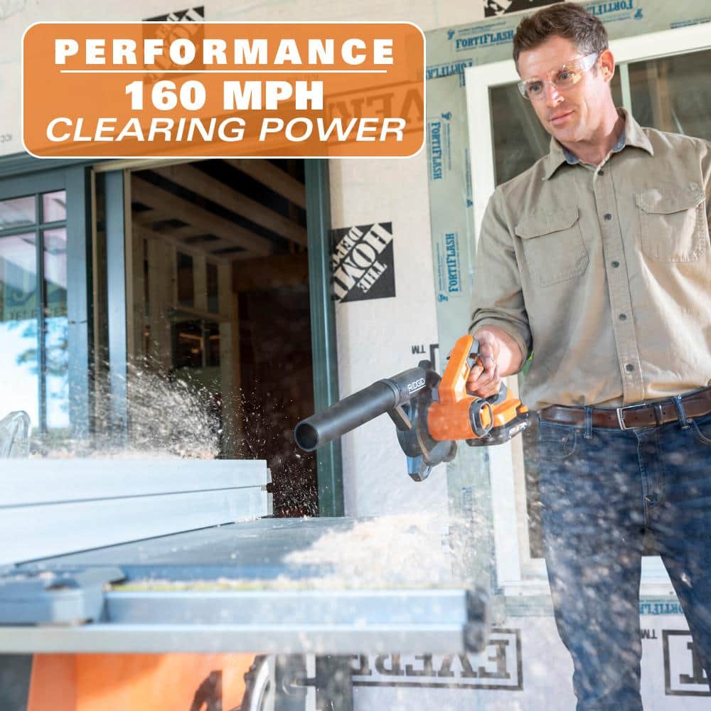 Soplador de obra compacto inalámbrico de iones de litio de 18 V con boquilla infladora/desinfladora