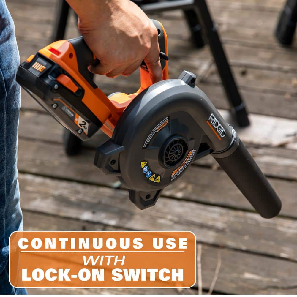 Soplador de obra compacto inalámbrico de iones de litio de 18 V con boquilla infladora/desinfladora