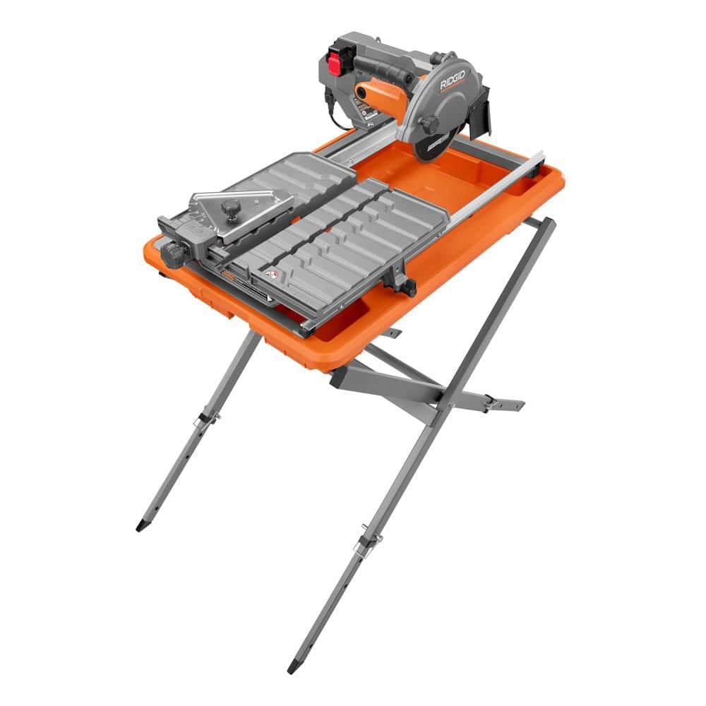 9-Amp 7 in. Blade Corded Wet Tile Saw with Stand – RIDGID