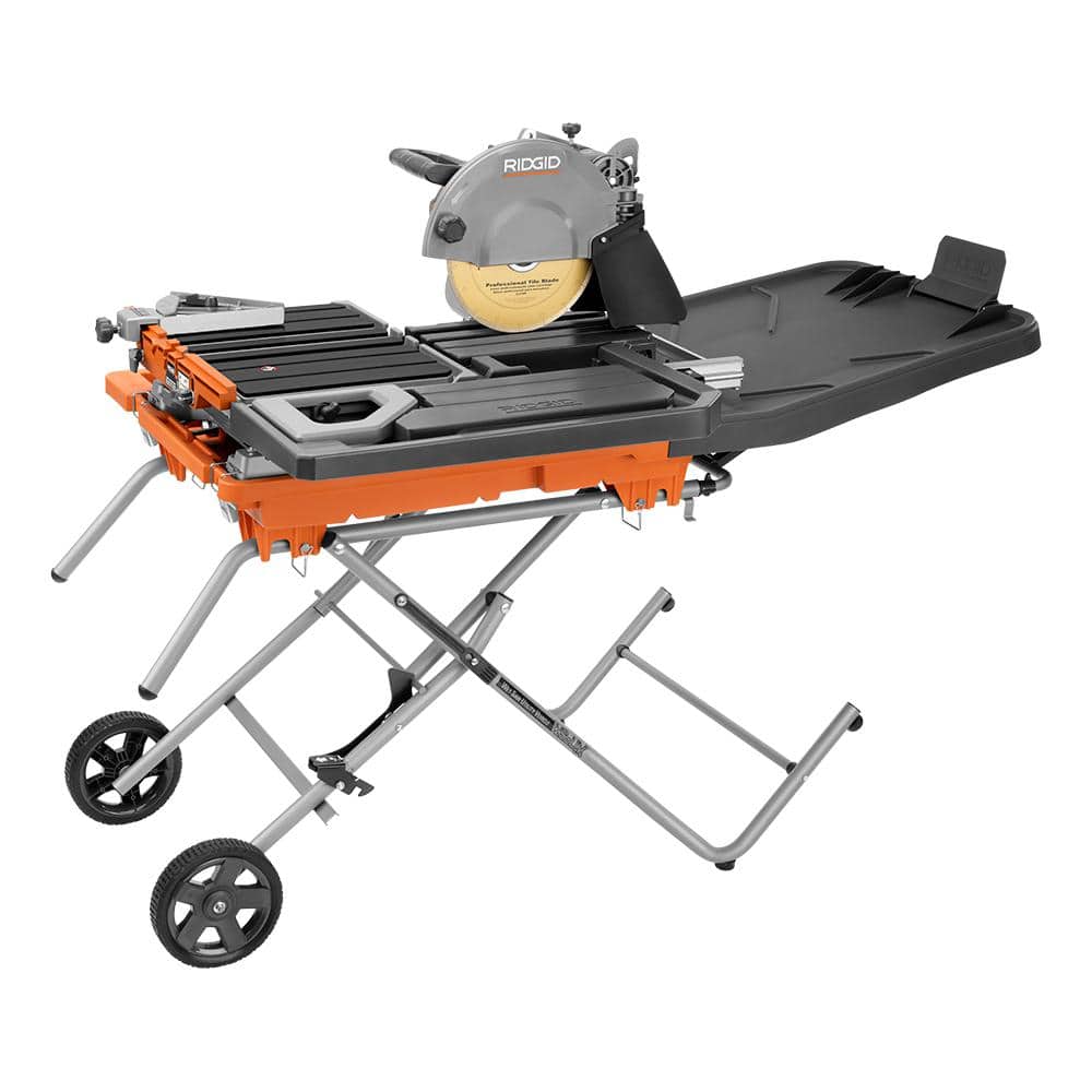 15 Amp 10 in. Wet Tile Saw with Portable Stand – RIDGID