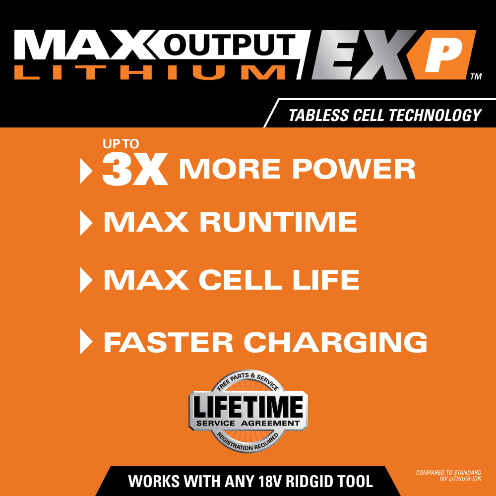 18V 8.0Ah MAX Output EXP Lithium-Ion Battery