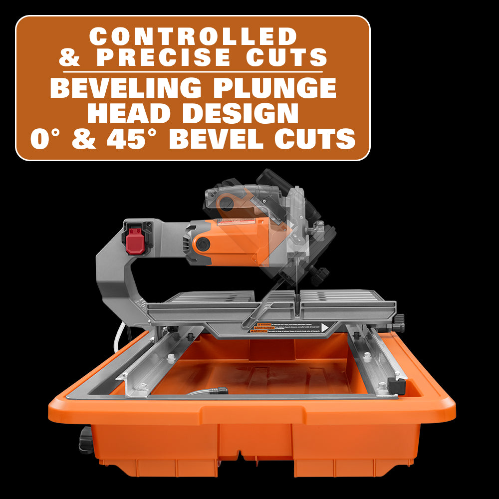 9 Amp 7 in. Corded Wet Tile Saw with Stand