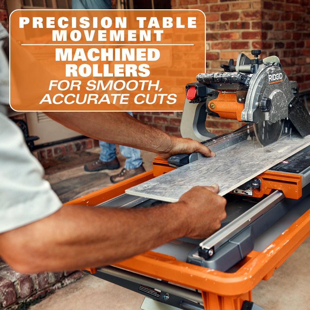 12 Amp 8 in. Corded Wet Tile Saw with Stand & Extended Rip – RIDGID