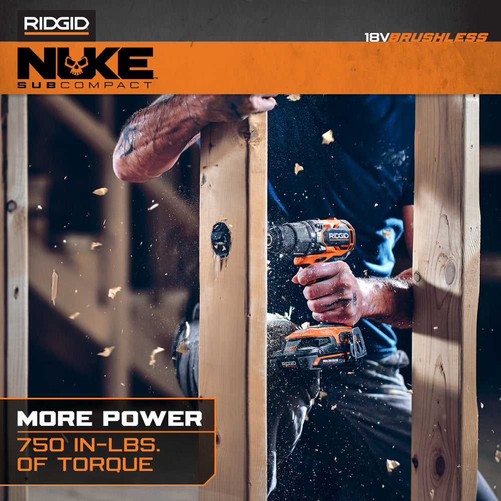 18V NUKE SubCompact Brushless 1/2" Hammer Drill/Driver Kit