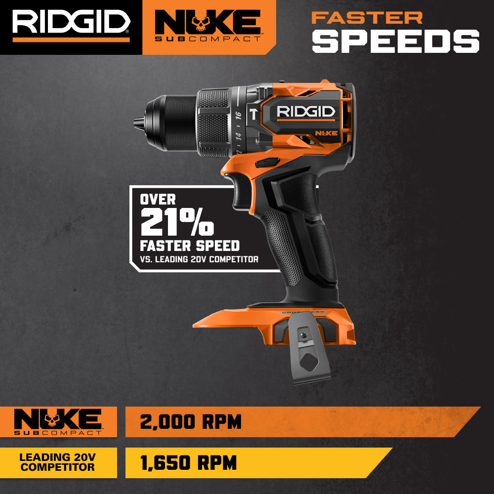 18V NUKE SubCompact Brushless 1/2" Hammer Drill/Driver Kit