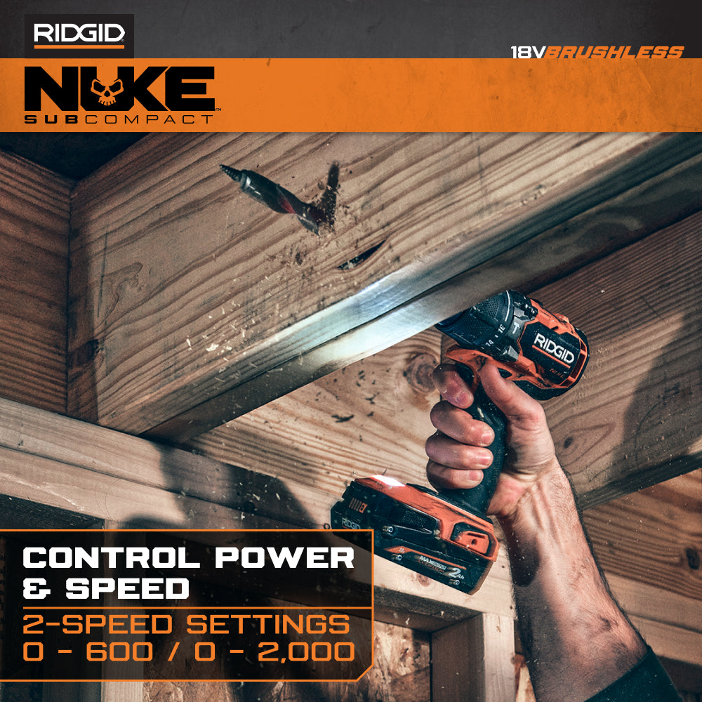 18V NUKE SubCompact Brushless 1/2" Hammer Drill/Driver Kit