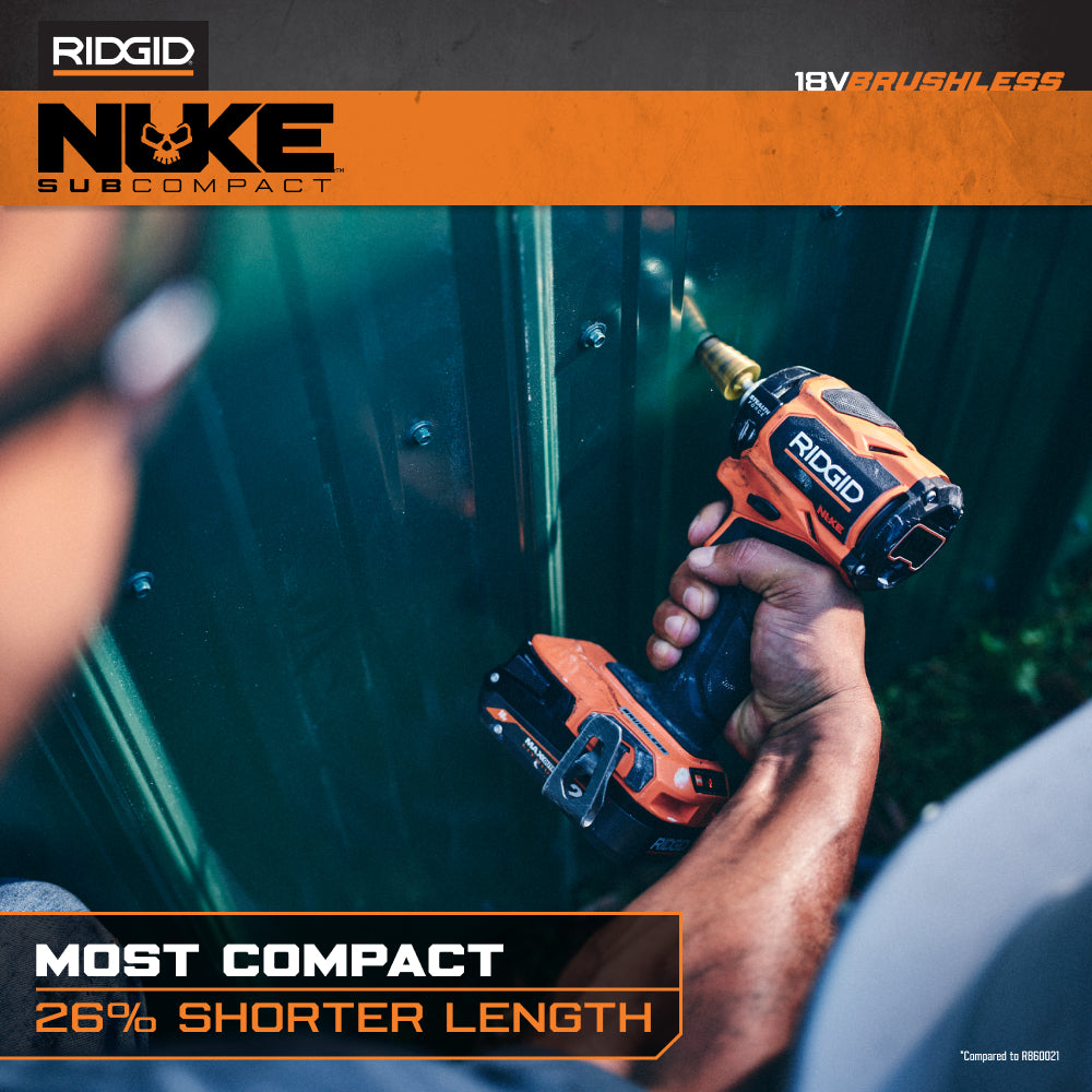 18V NUKE SubCompact Brushless STEALTH FORCE Oil Pulse Impact Driver