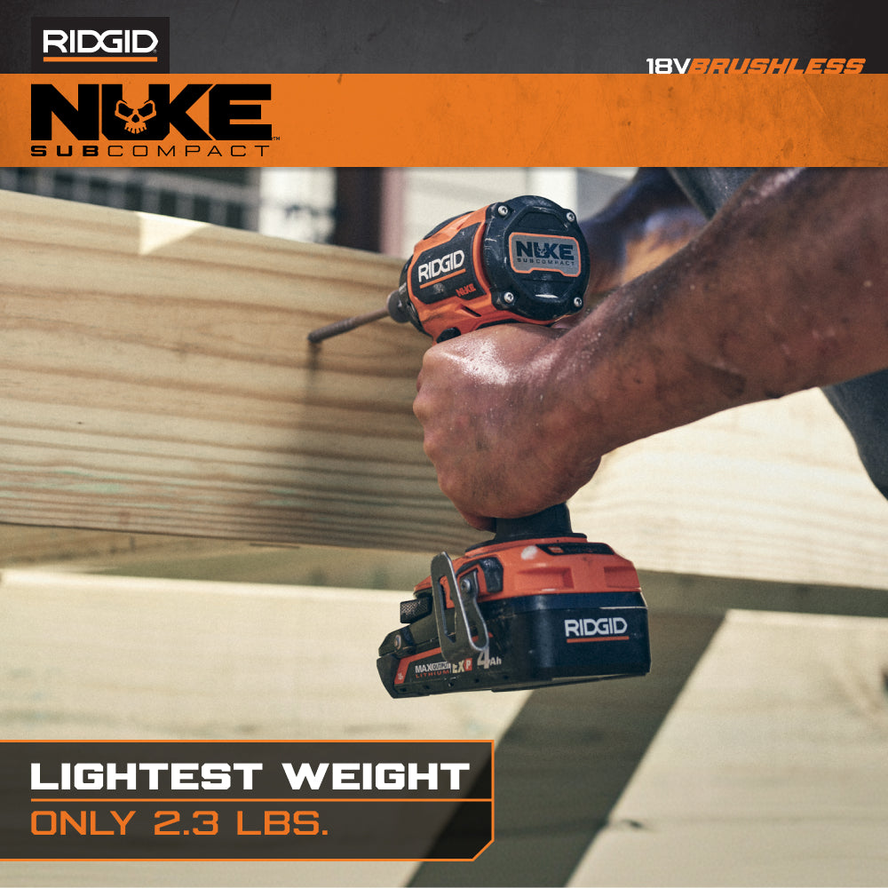 18V NUKE SubCompact Brushless STEALTH FORCE Oil Pulse Impact Driver