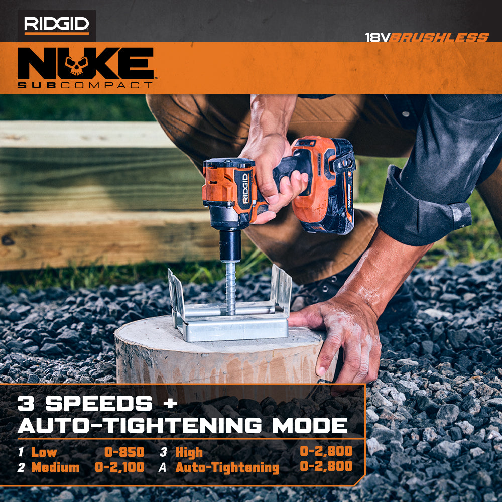 18V NUKE SubCompact Brushless 3/8" Impact Wrench