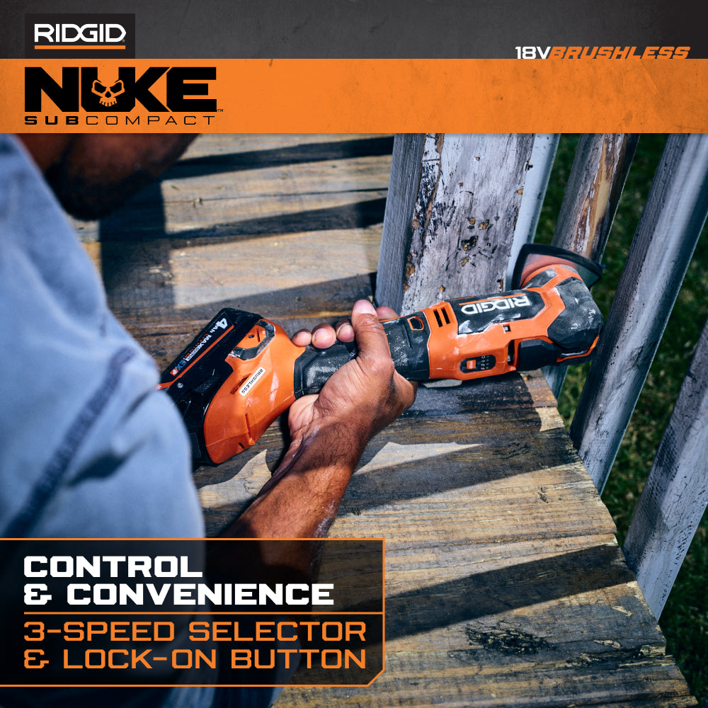 18V NUKE SubCompact Brushless Oscillating Multi-Tool