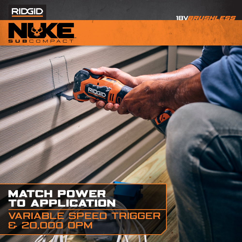 18V NUKE SubCompact Brushless Oscillating Multi-Tool