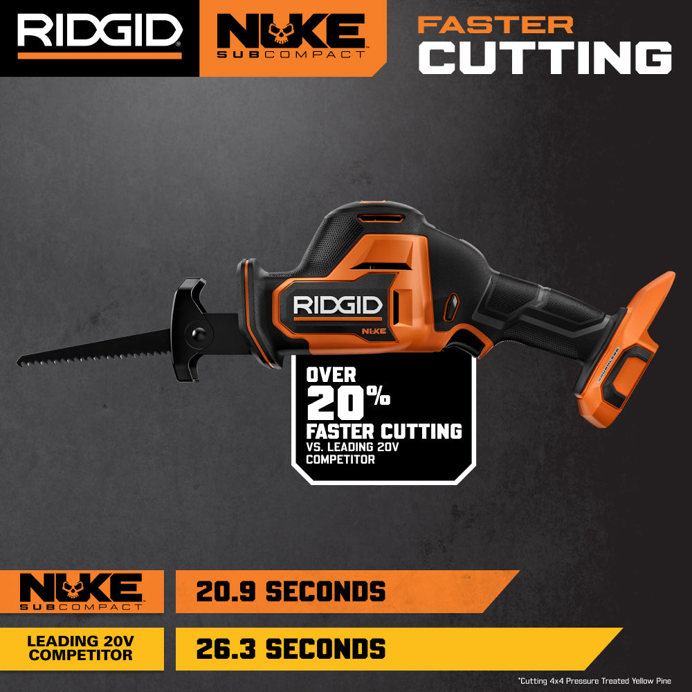 18V NUKE SubCompact Brushless One-Handed Reciprocating Saw