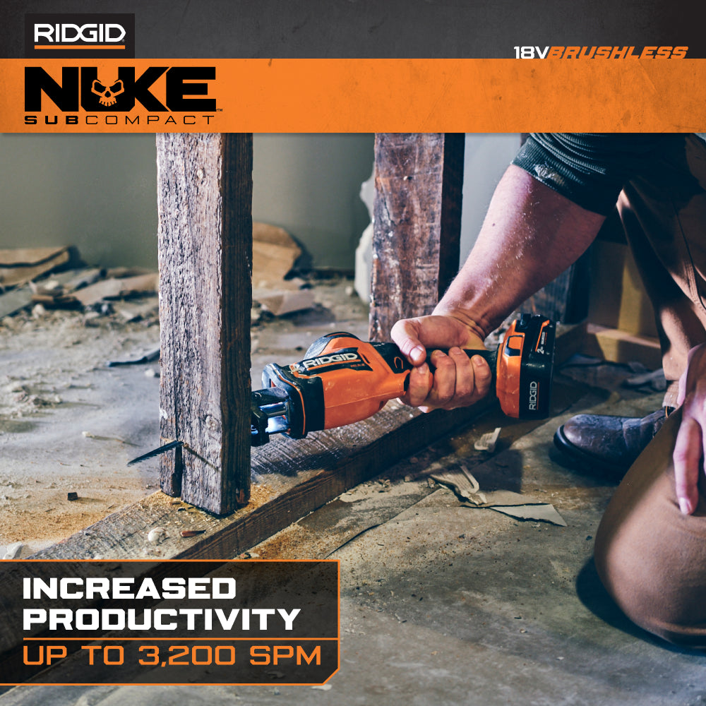 18V NUKE SubCompact Brushless One-Handed Reciprocating Saw