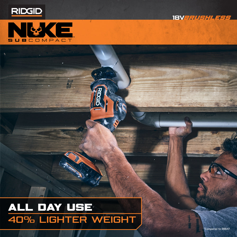 18V NUKE SubCompact Brushless One-Handed Reciprocating Saw