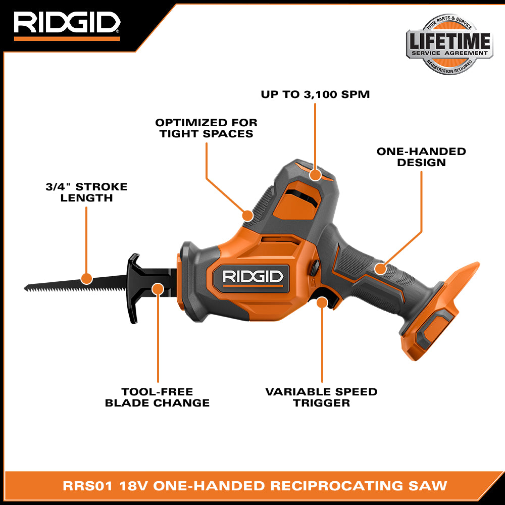 Sierra de sable de una mano 18V