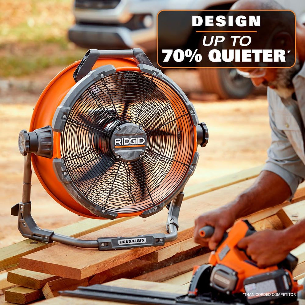 Walling Fan Ridgid 18V Brushless Hybrid 18 in. Drum Fan (Tool Only) – RIDGID