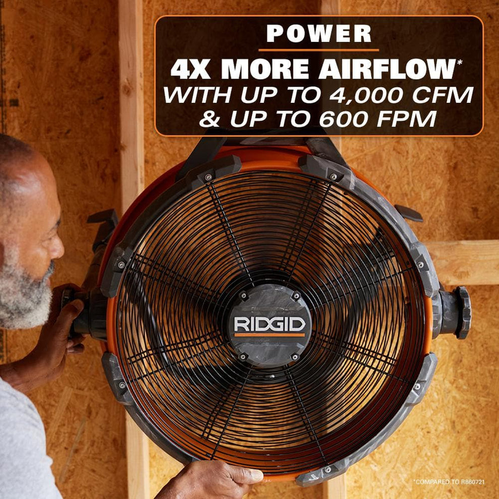 Walling Fan Ridgid 18V Brushless Hybrid 18 in. Drum Fan (Tool Only) – RIDGID