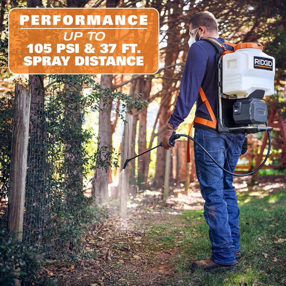 18-Volt Cordless Battery 4 Gal. Backpack Chemical Sprayer with 2.0 Battery and Charger
