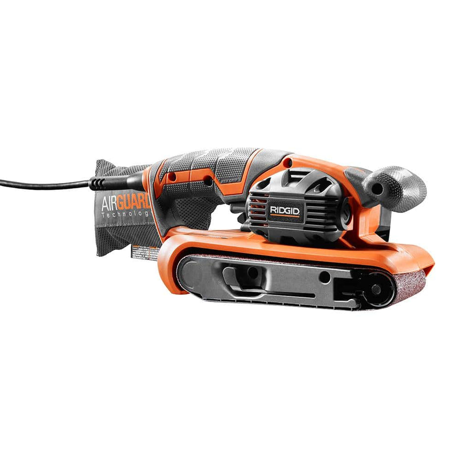 Lijadora de banda de velocidad variable para trabajo pesado de 6,5 A con cable, 3 pulg. de ancho x 18 pulg. de largo, con tecnología AIRGUARD