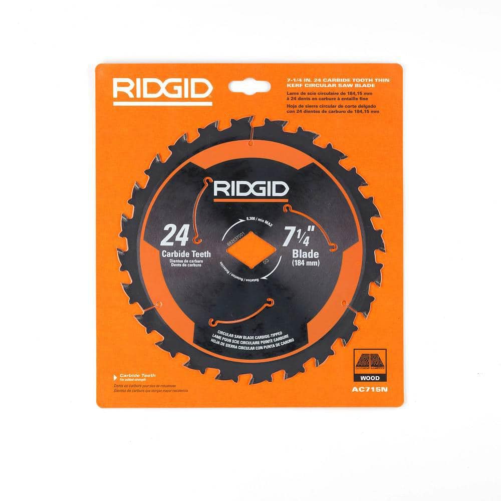 7-1/4 in. 24-Tooth Carbide Thin Kerf Circular Saw Blade
