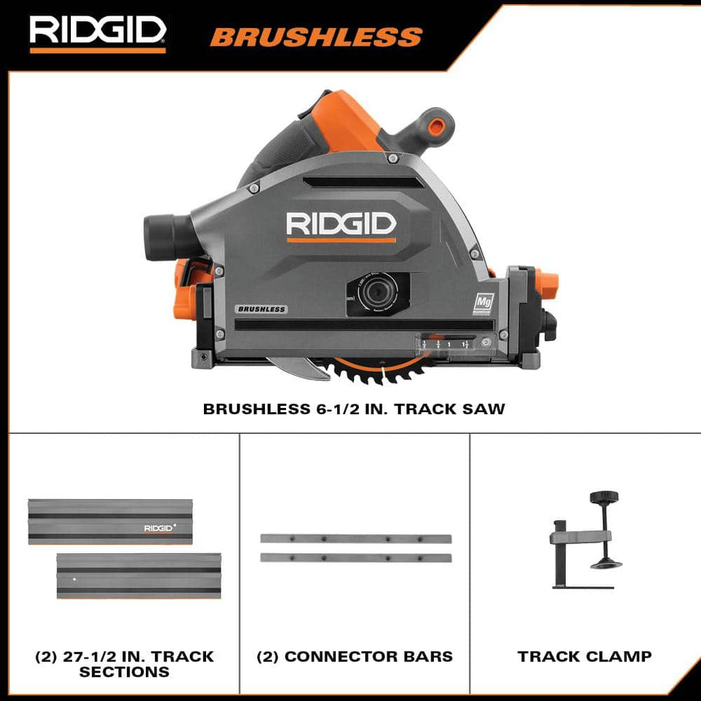 18V Brushless Cordless 6-1/2 in. Track Saw (Tool Only) – RIDGID