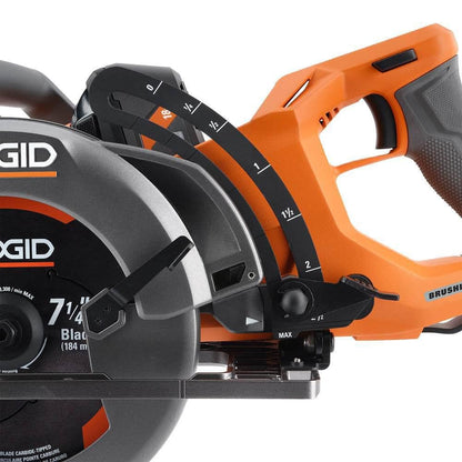 Sierra circular inalámbrica sin escobillas de 18 V y 7-1/4 pulg. con mango trasero (solo herramienta)