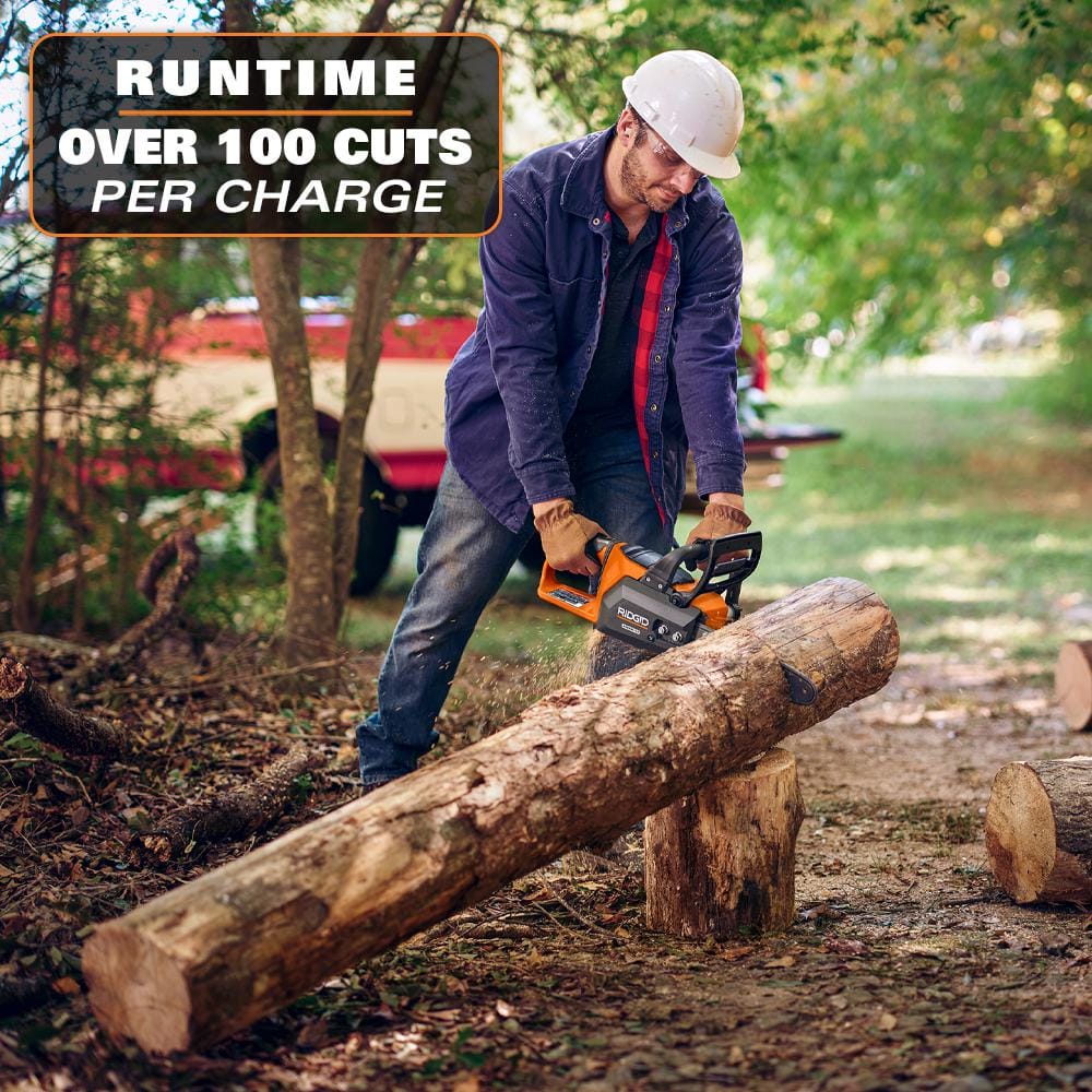 18V Brushless 12 in. Electric Battery Chainsaw with 6.0 Ah MAX Output ...