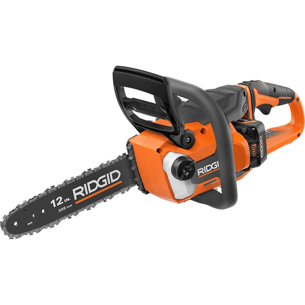 18V Brushless 12 in. Electric Battery Chainsaw with 6.0 Ah MAX Output ...