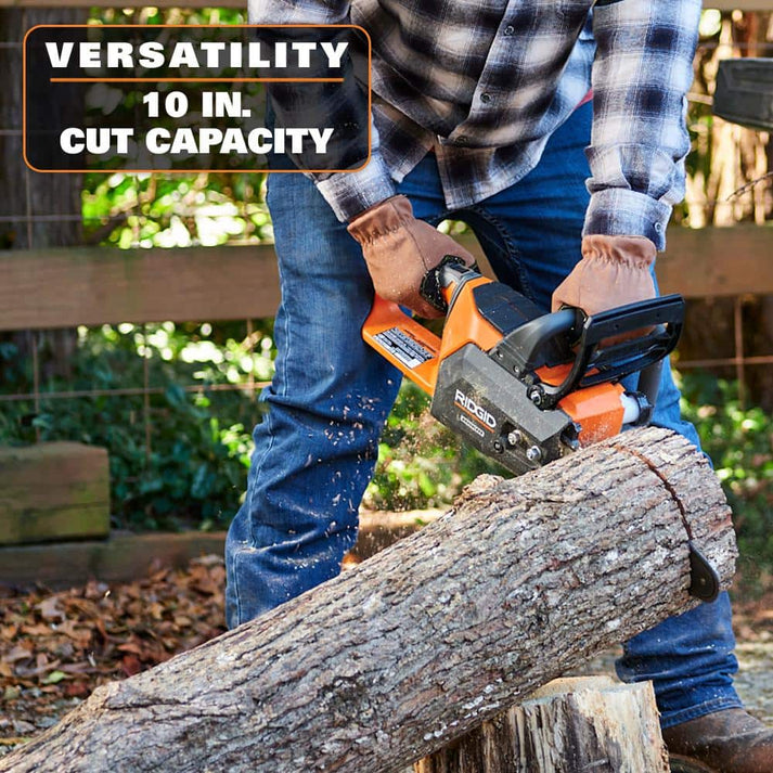 18V Brushless 12 in. Electric Battery Chainsaw with 6.0 Ah MAX Output ...