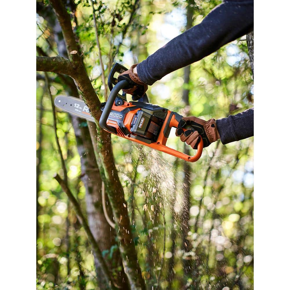 18V Brushless 12 in. Electric Battery Chainsaw with 6.0 Ah MAX Output ...
