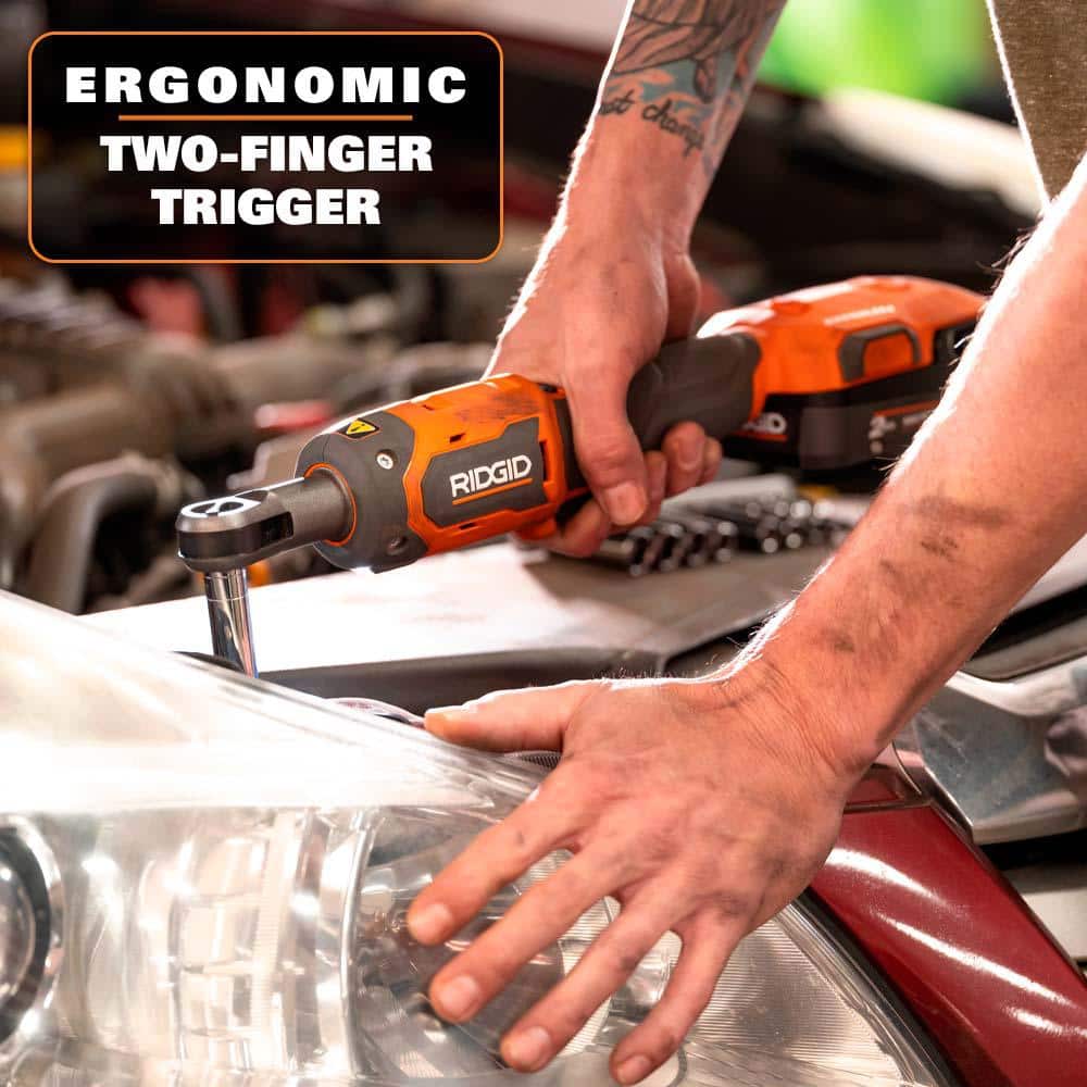 18V Brushless Cordless 1/4 in. Ratchet Kit with 2.0 Ah Battery and Charger