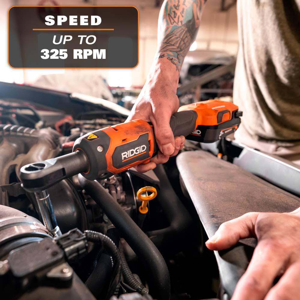 18V Brushless Cordless 1/4 in. Ratchet Kit with 2.0 Ah Battery and Charger