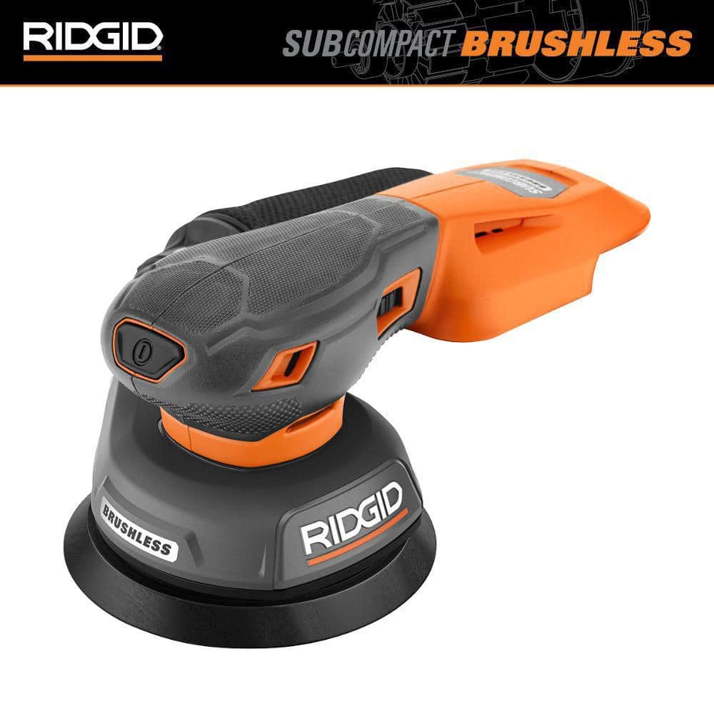 18V SubCompact Brushless Random Orbit Sander (Tool Only) – RIDGID
