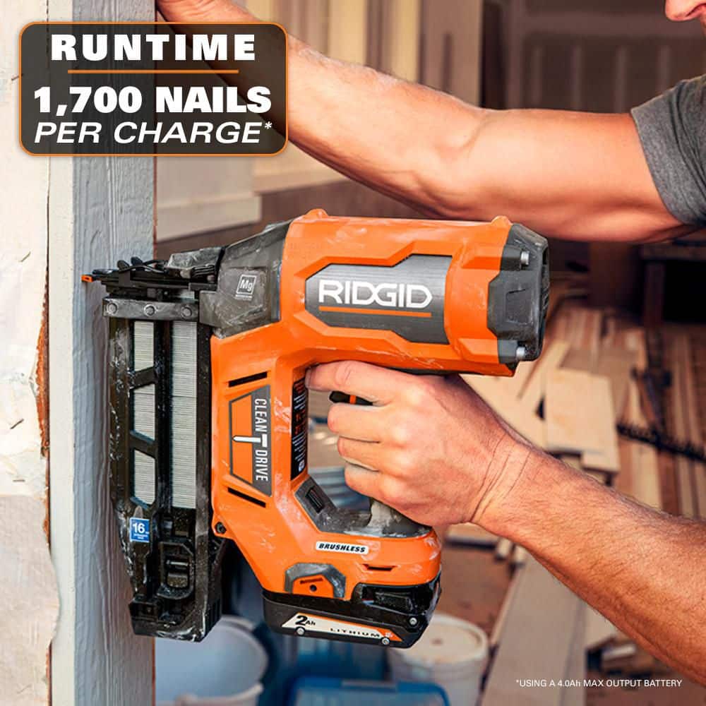 18V Brushless Cordless 16-Gauge 2-1/2 in. Straight Finish Nailer