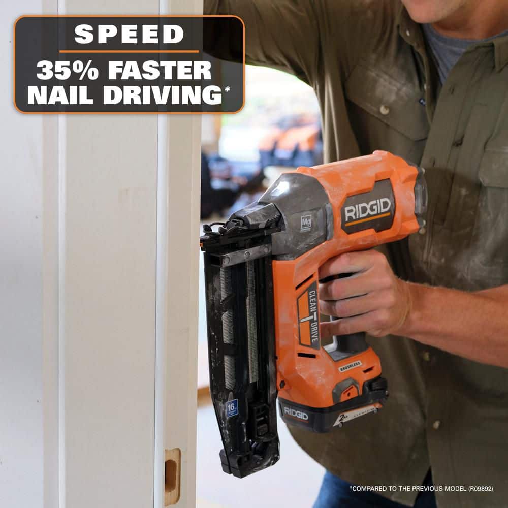 18V Brushless Cordless 16-Gauge 2-1/2 in. Straight Finish Nailer (Tool only)