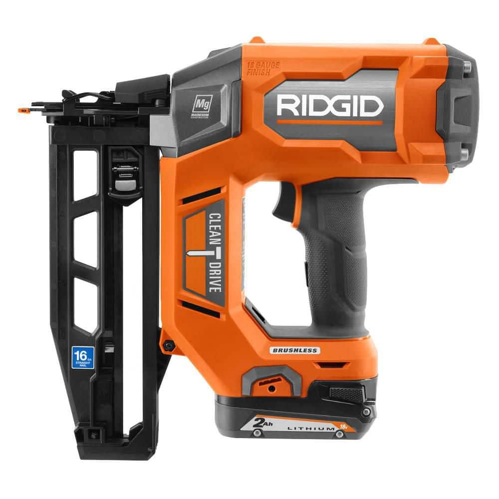 18V Brushless Cordless 16-Gauge 2-1/2 in. Straight Finish Nailer (Tool only)