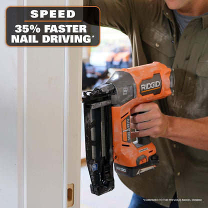 18V Brushless Cordless 16-Gauge 2-1/2 in. Straight Finish Nailer Kit with 2.0 Ah Battery and Charger