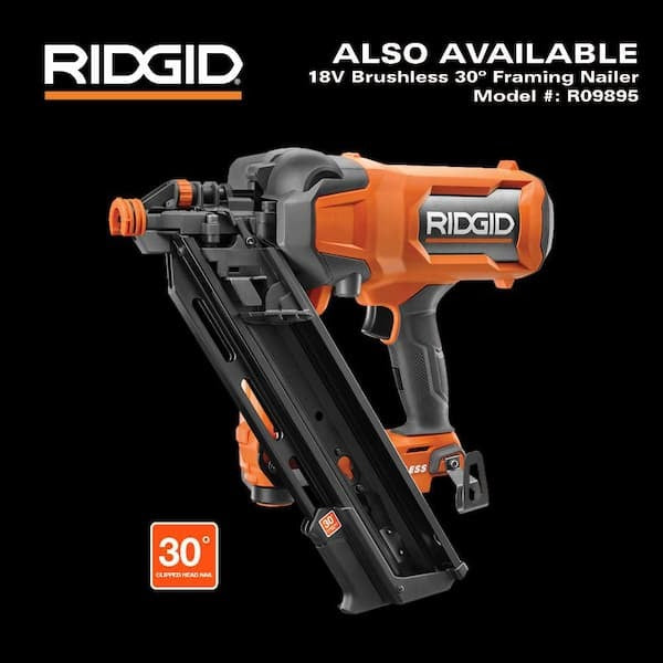 Kit de clavadora de armazón inalámbrica sin escobillas de 18 V, 21°, 3-1/2 pulg., con batería de 4.0 Ah y cargador