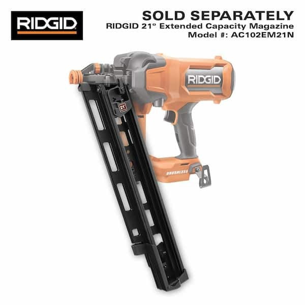 Kit de clavadora de armazón inalámbrica sin escobillas de 18 V, 21°, 3-1/2 pulg., con batería de 4.0 Ah y cargador