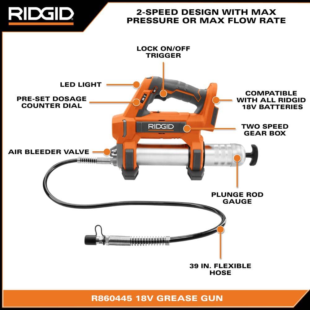18V Cordless Grease Gun Kit with (1) 2.0 Ah Battery and Charger