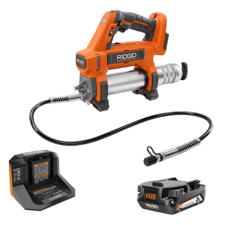 Kit de pistola de grasa inalámbrica de 18 V con (1) batería de 2,0 Ah y cargador