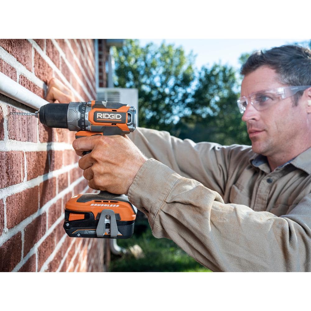 18V SubCompact Brushless 1/2 in. Hammer Drill Kit with (2) 2.0 Ah Batteries, Charger, and Bag