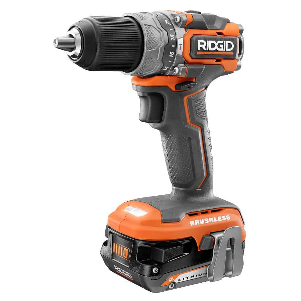 18V SubCompact Brushless 1/2 in. Hammer Drill Kit with (2) 2.0 Ah Batteries, Charger, and Bag
