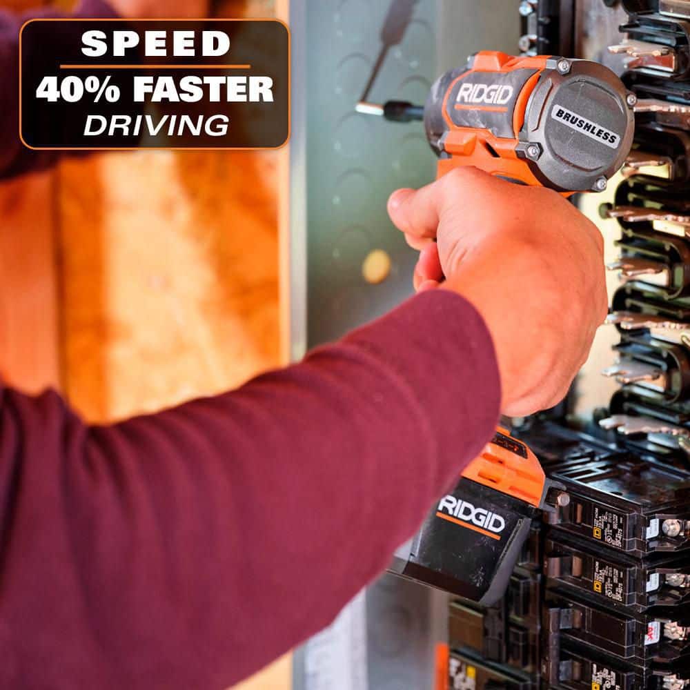 18V Brushless Cordless 4-Mode Impact Driver Kit with 2.0 Ah MAX Output ...