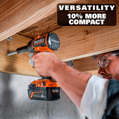 18V Brushless Cordless 1/2 in. Impact Wrench Kit with 4.0 Ah Battery and Charger