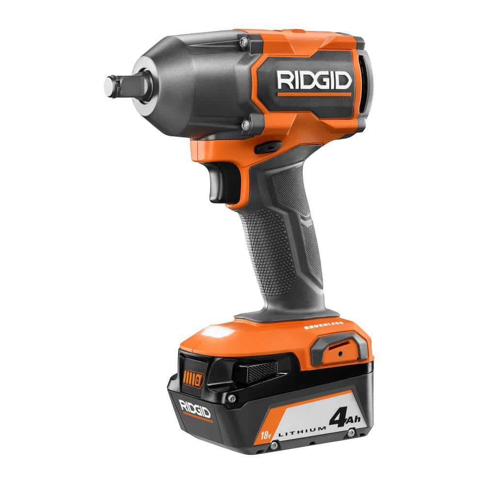 18V Brushless Cordless 1/2 in. Impact Wrench Kit with 4.0 Ah Battery and Charger