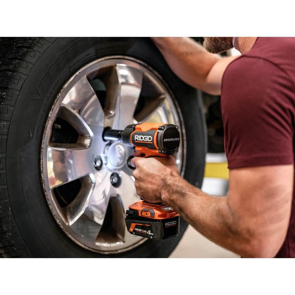 18V Brushless Cordless 1/2 in. Impact Wrench Kit with 4.0 Ah Battery and Charger
