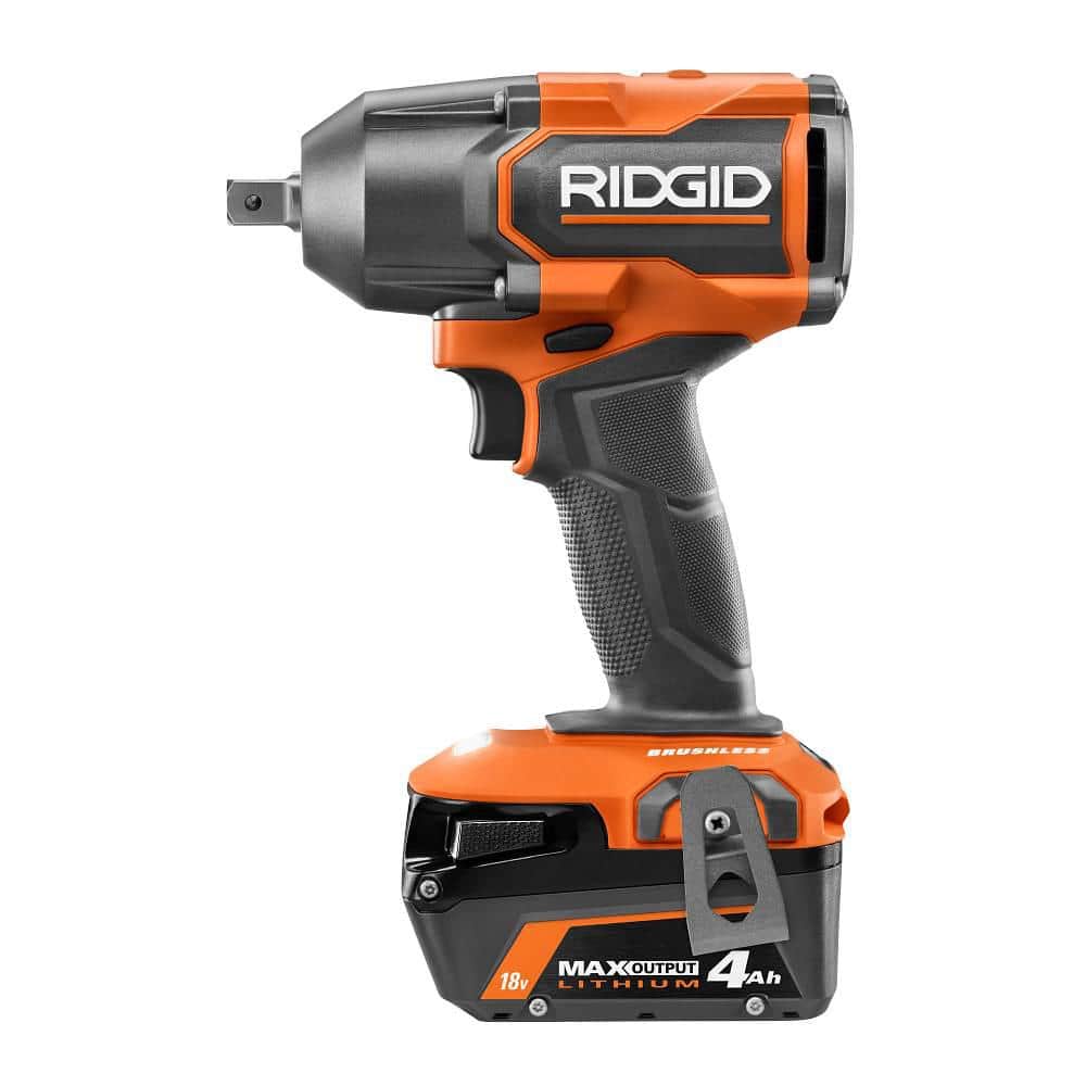 18V Brushless 4-Mode 1/2 in. Mid-Torque Impact Wrench Kit with Pin Detent, 4.0 Ah MAX Output Battery, and Charger